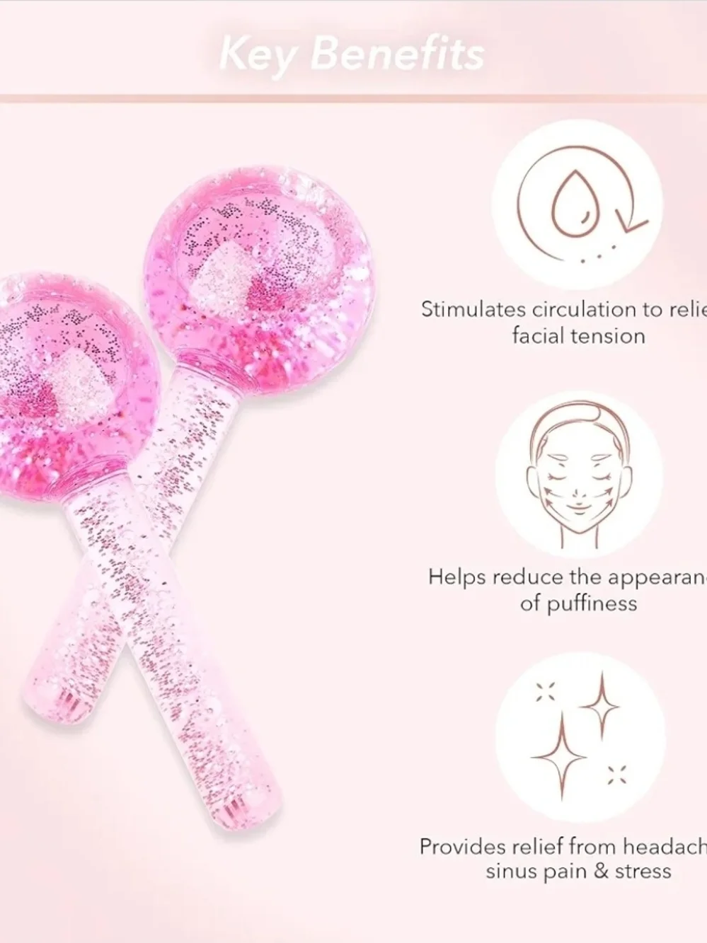 ZOË AYLA Ice Globes - Rose Gold Facial Massagers